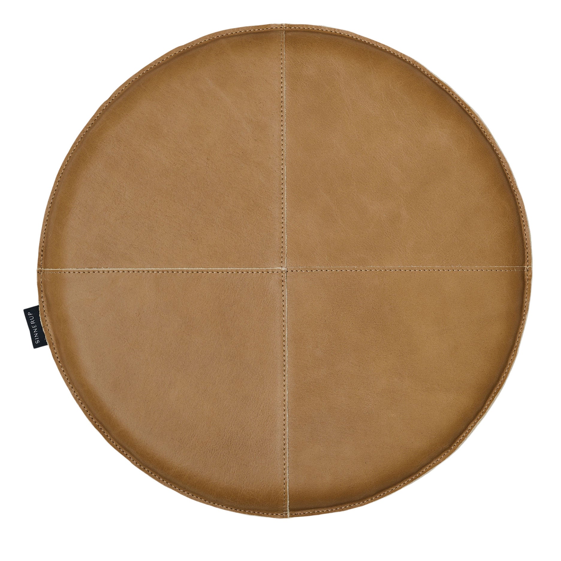 Læder hynde Ø38 cm